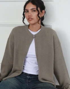 Motel Rocks Cardigans-Maureen Cardigan in Taupe