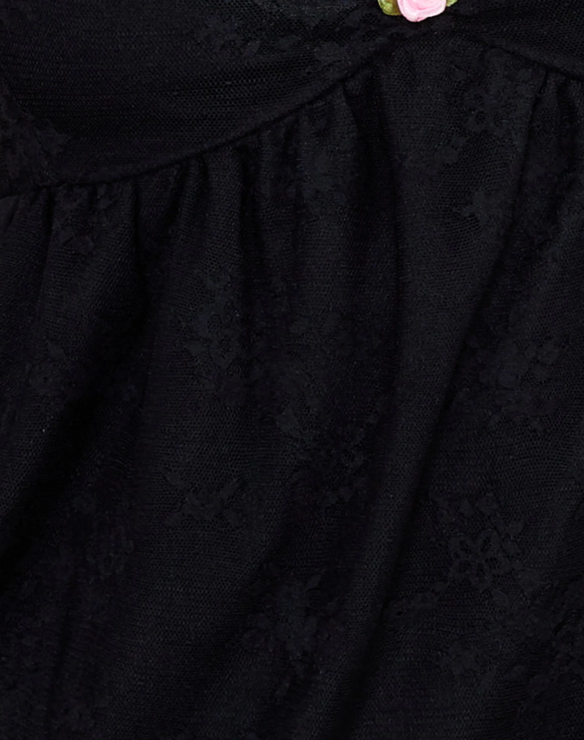 Motel Rocks Mini Dresses-Mavisha Mini Dress in Chiffon Lace Black