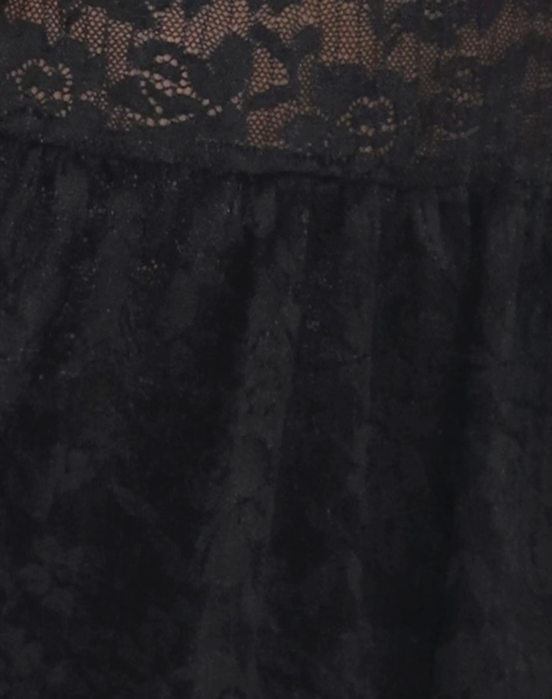 Motel Rocks Lace Tops-Mayumi Peplum Lace Unlined Top in Black