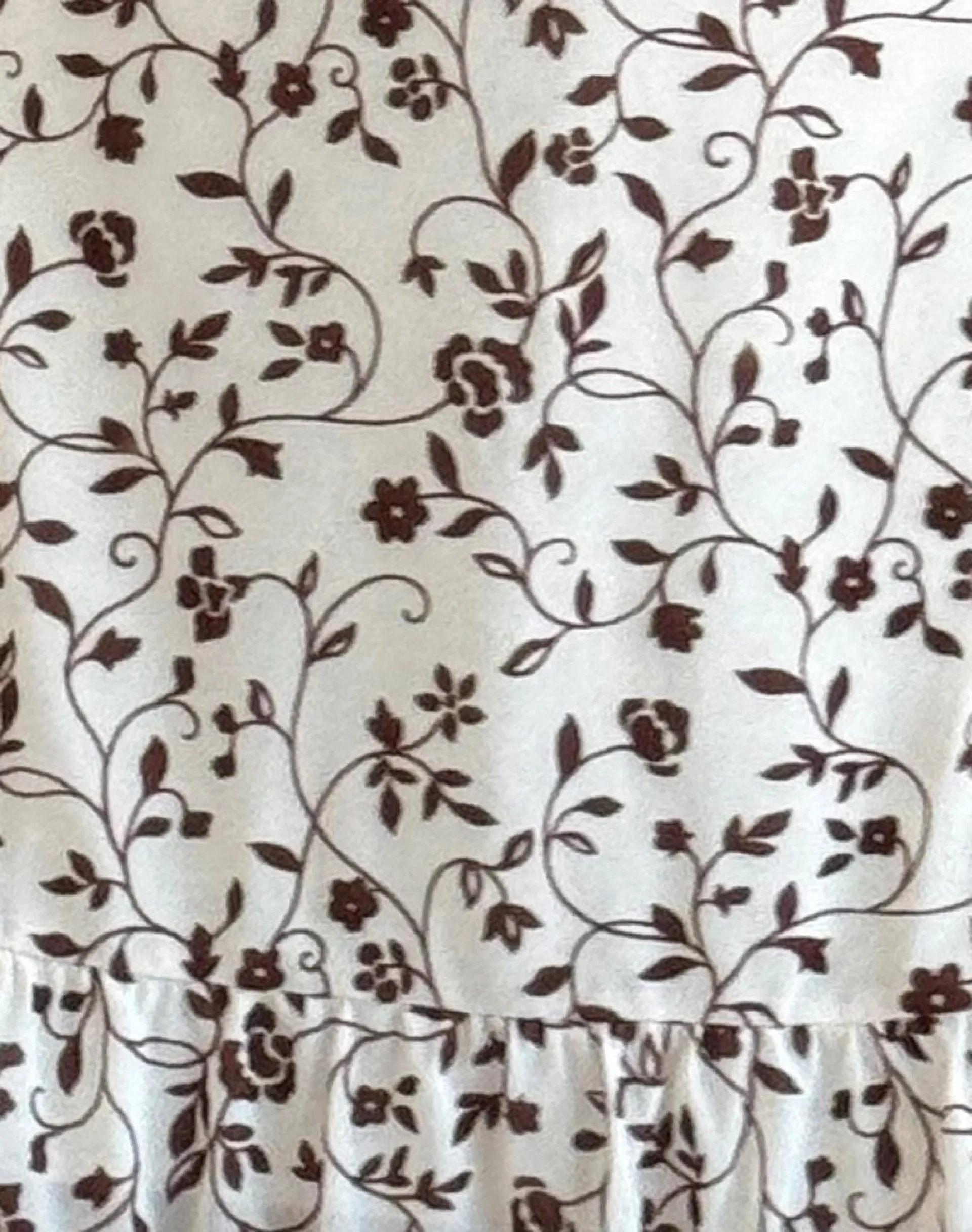 Motel Rocks Printed Dresses | Day Dresses-Melva Mini Dress in Brown Stem Flower Flock BrownStemFlowerFlock