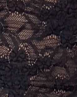 Motel Rocks Long Sleeve Tops | Going Out Tops-Melvina Bandeau Top and Shrug Set in Lace Black