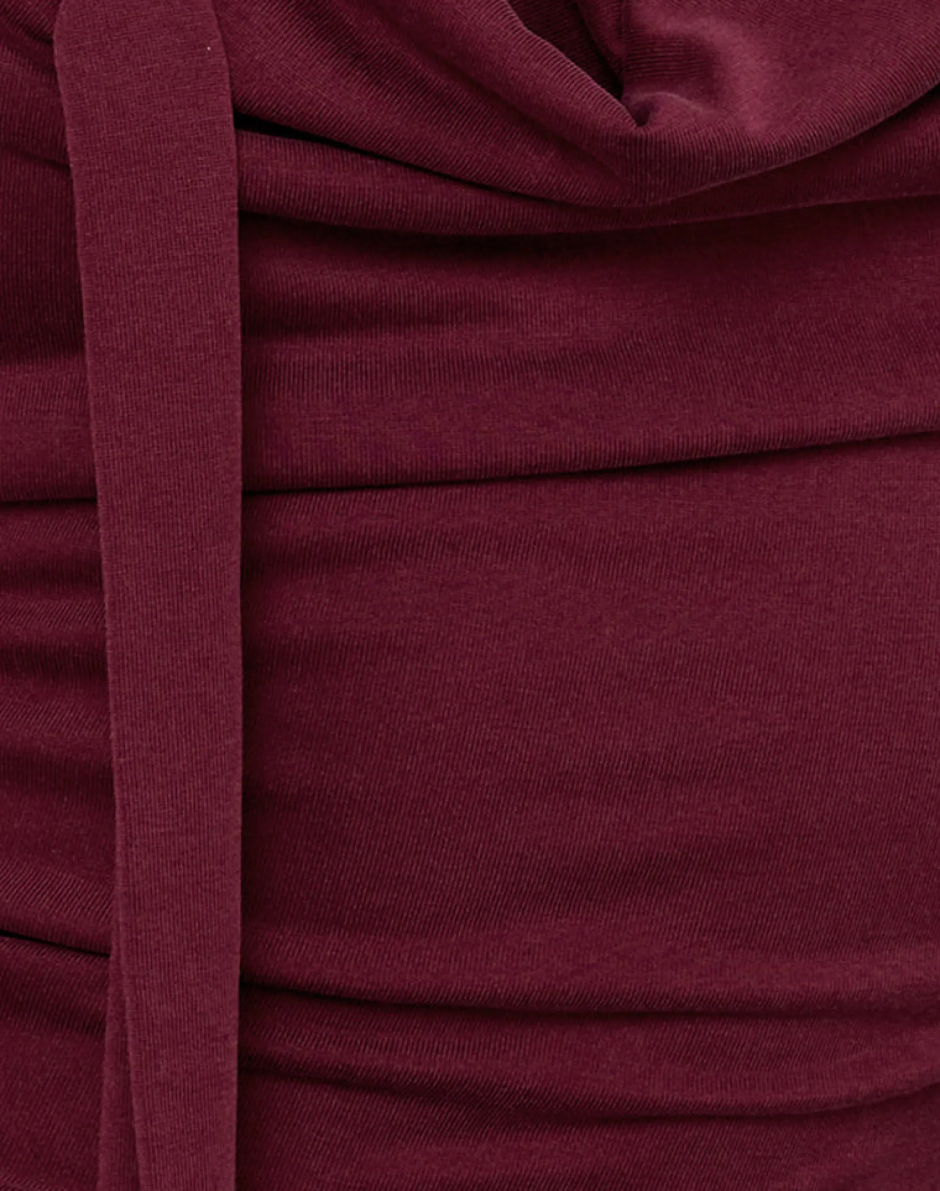 Motel Rocks Going Out Tops-Menora Cowl Neck Top in Burgundy Curpo BurgundyCurpo