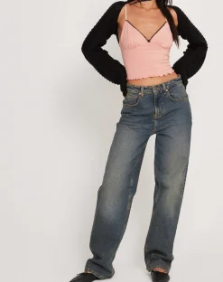 Motel Rocks Vest Tops | Strappy Tops-Mia Ballet Jersey Cami Vest Top in Pink PinkMia
