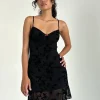 Motel Rocks Little Black Dresses | Party Dresses-Micaya Mini Dress In Black Botanical Flower BlackBotanicalFlower