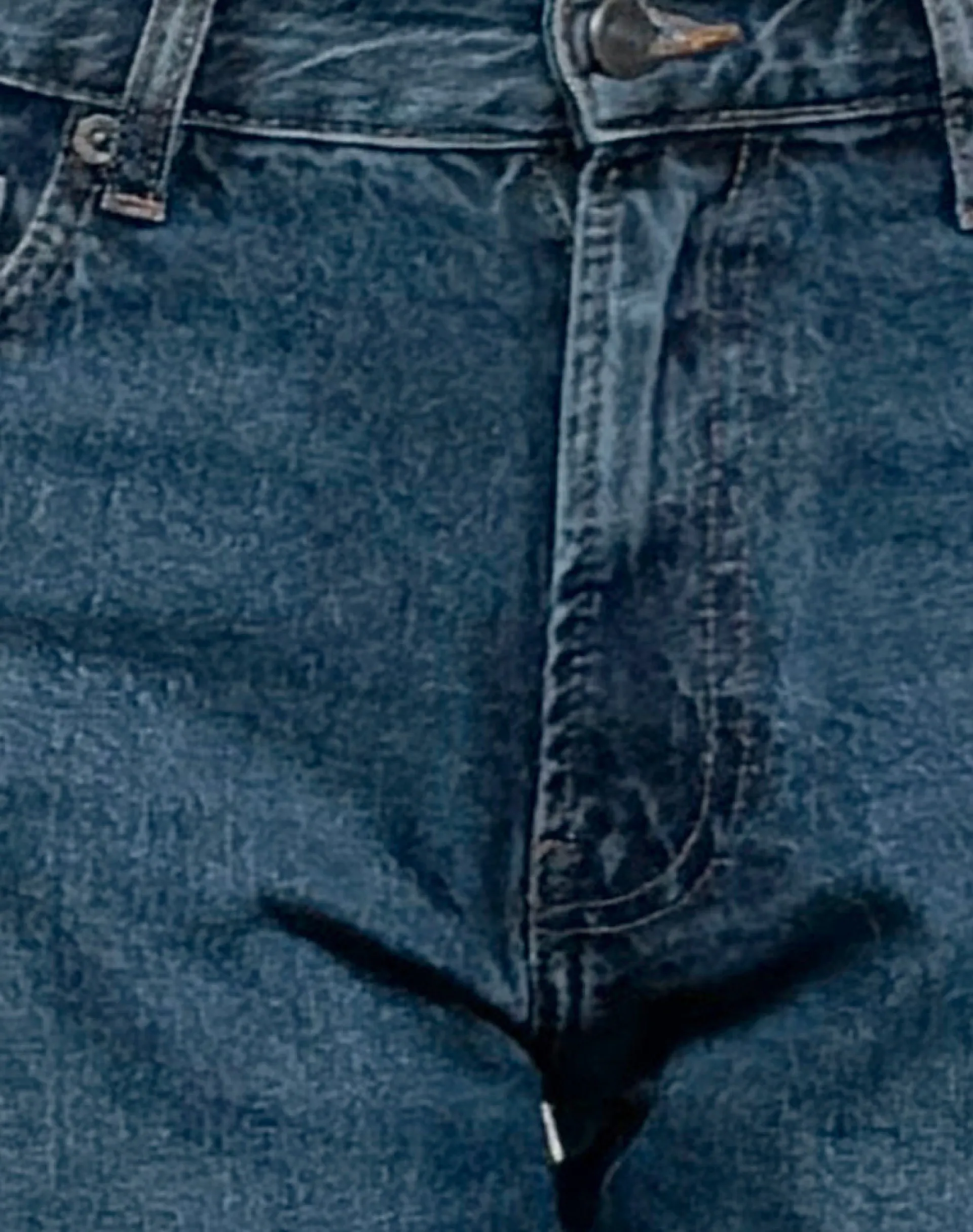 Motel Rocks Low Rise Pants | Jeans-Mid Rise Slim Parallel Jeans in Mid Blue Used MidBlueUsed