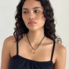 Motel Rocks Accessories-Mimi Pink Glass Heart Necklace