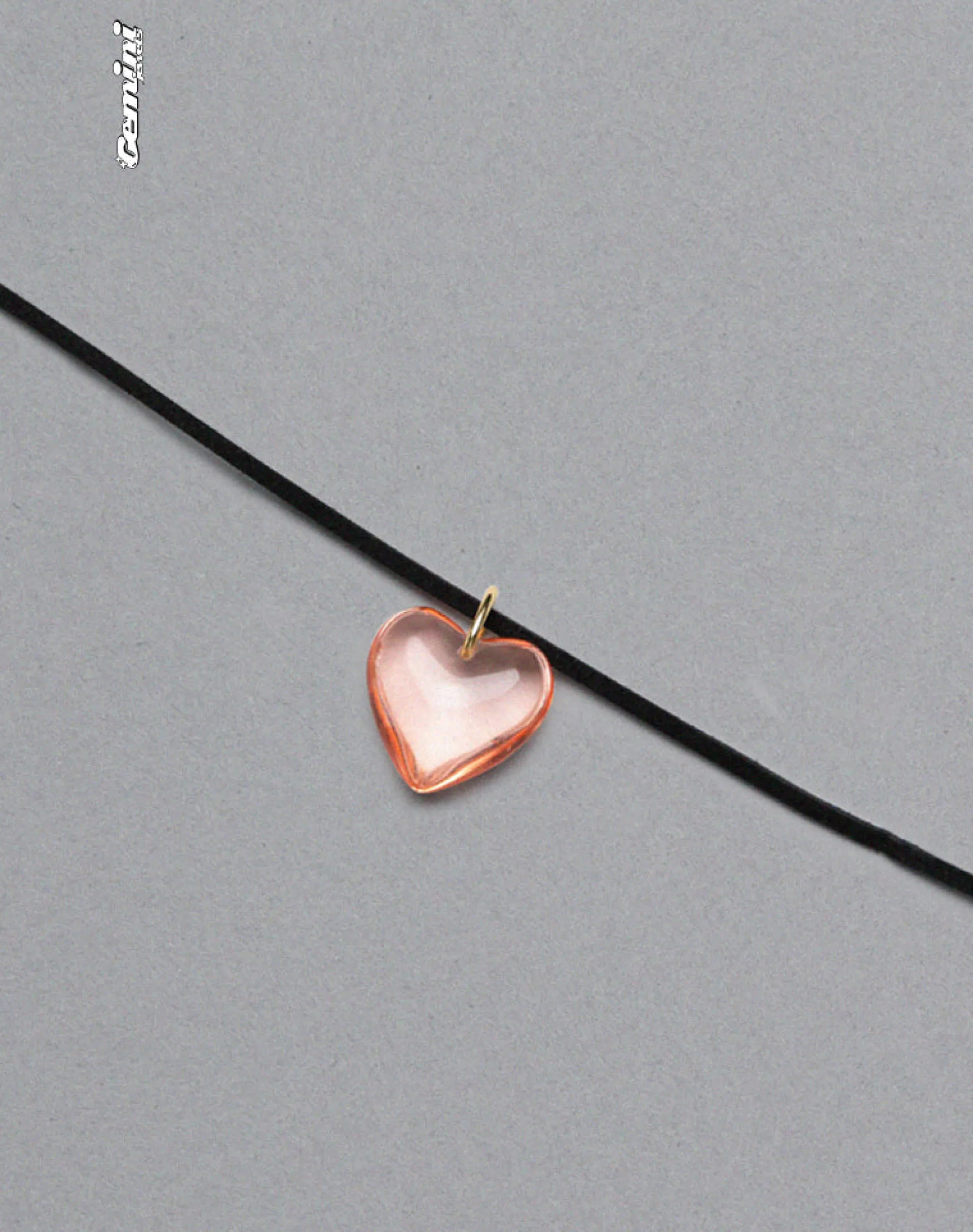Motel Rocks Accessories-Mimi Pink Glass Heart Necklace
