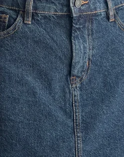 Motel Rocks A Line Skirts | Denim Skirts-Mini A-Line Skirt in Denim Indigo DenimIndigo