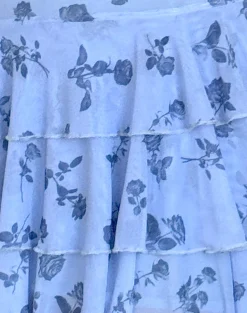 Motel Rocks Printed Dresses | Day Dresses-Mirtilo Mini Dress in Inky Blue Floral Mesh