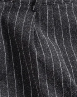 Motel Rocks Wide Leg Pants-Misha Wide Leg Trouser in Pinstripe Black PinstripeBlack