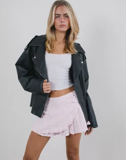 Motel Rocks Pleated Skirts | Mini Skirts-Monana Wrap Micro Skirt in Light Pink LightPink