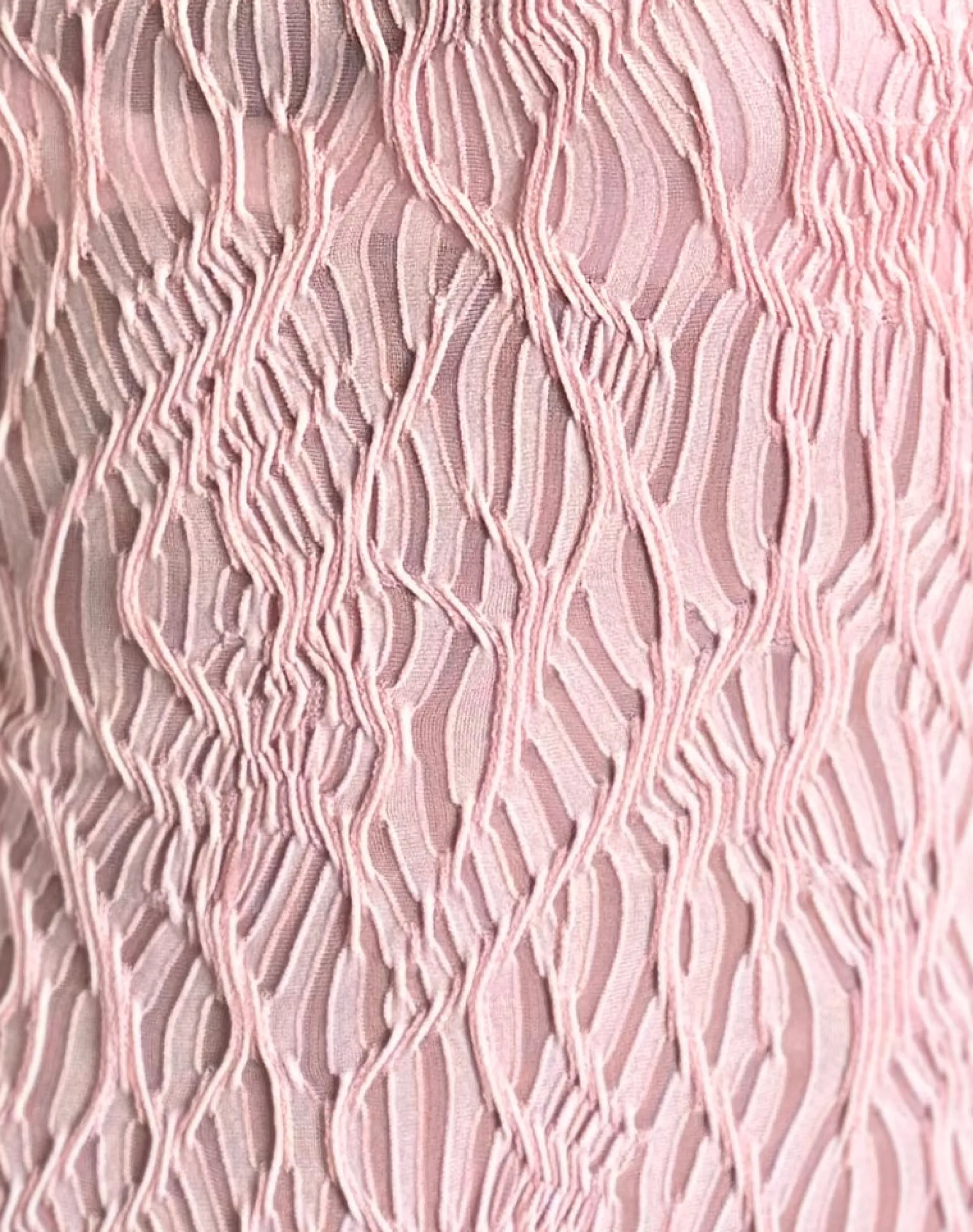 Motel Rocks Vest Tops-Monelo Textured Mesh Top in Sheer Pink SheerPink