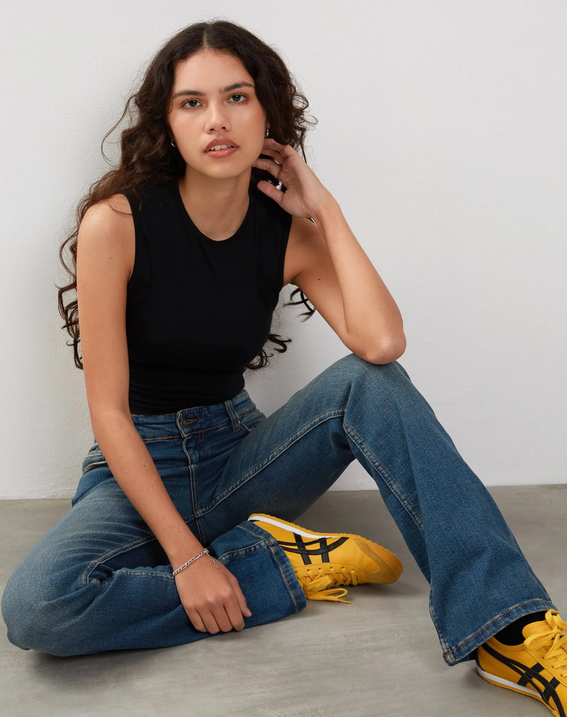 Motel Rocks Basics | Vest Tops-Monlo Vest Top in Lycra Black LycraBlack