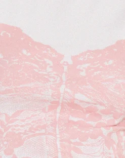 Motel Rocks Vest Tops | Printed Tops-Monlo Vest Top in White Pink Corset Print WhitePinkCorsetPrint