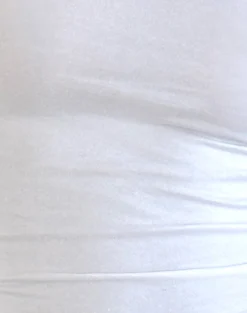 Motel Rocks Basic Tops-Monsel Tie Front Top in White with Faded Denim Binding WhitewithFadedDenimBinding