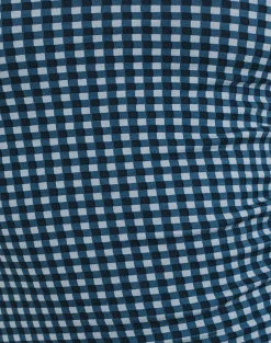 Motel Rocks Tailoring | Vest Tops-Monsela Top in Mini Gingham Dark Blue MiniGinghamDarkBlue