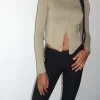 Motel Rocks Long Sleeve Tops-MOTEL X JACQUIE Fenrin Long Sleeve Butterfly Jersey Top in London Fog LondonFog