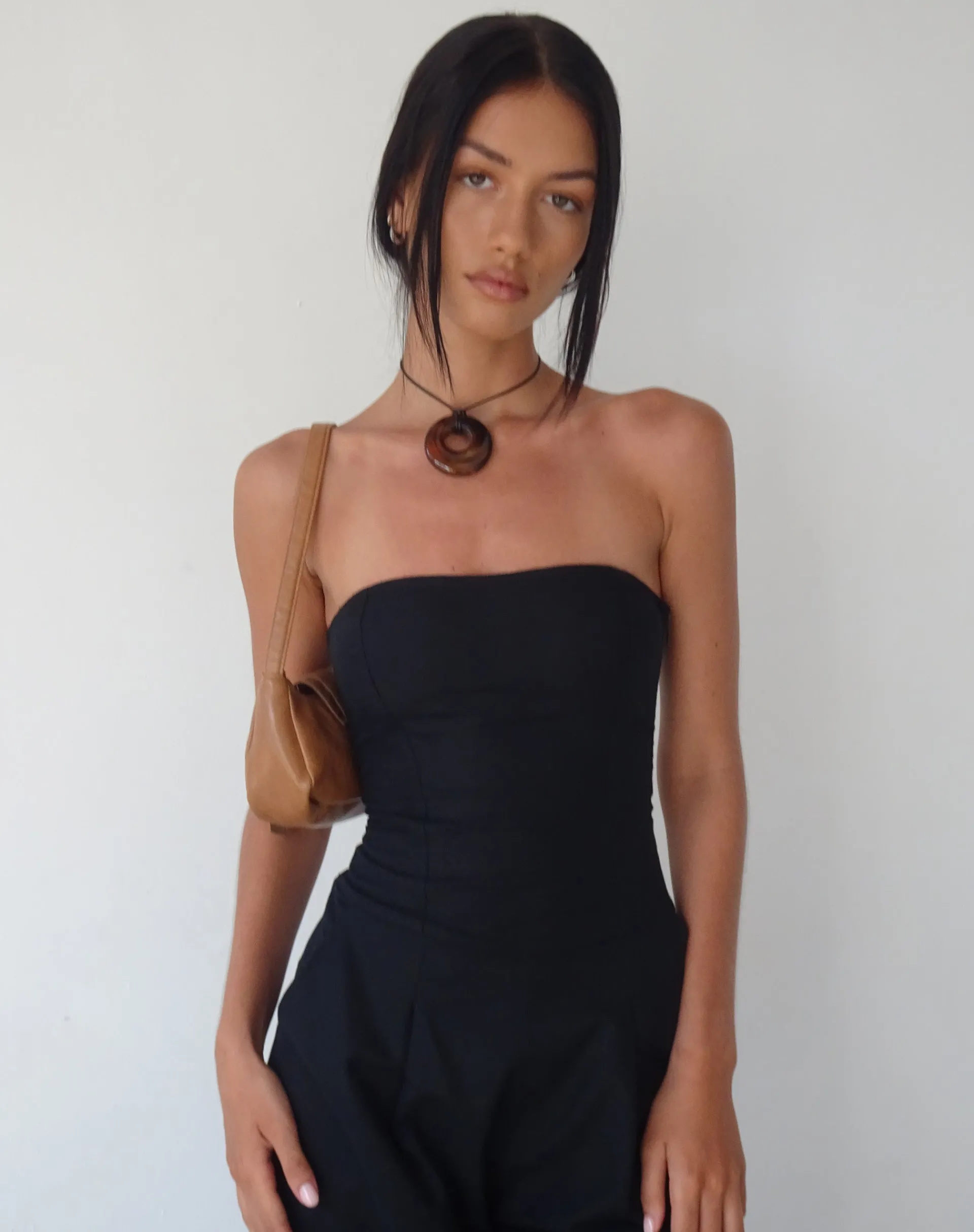 Motel Rocks Jumpsuits & Rompers | Basics-MOTEL X JACQUIE Kyaria Bandeau Jumpsuit in Black
