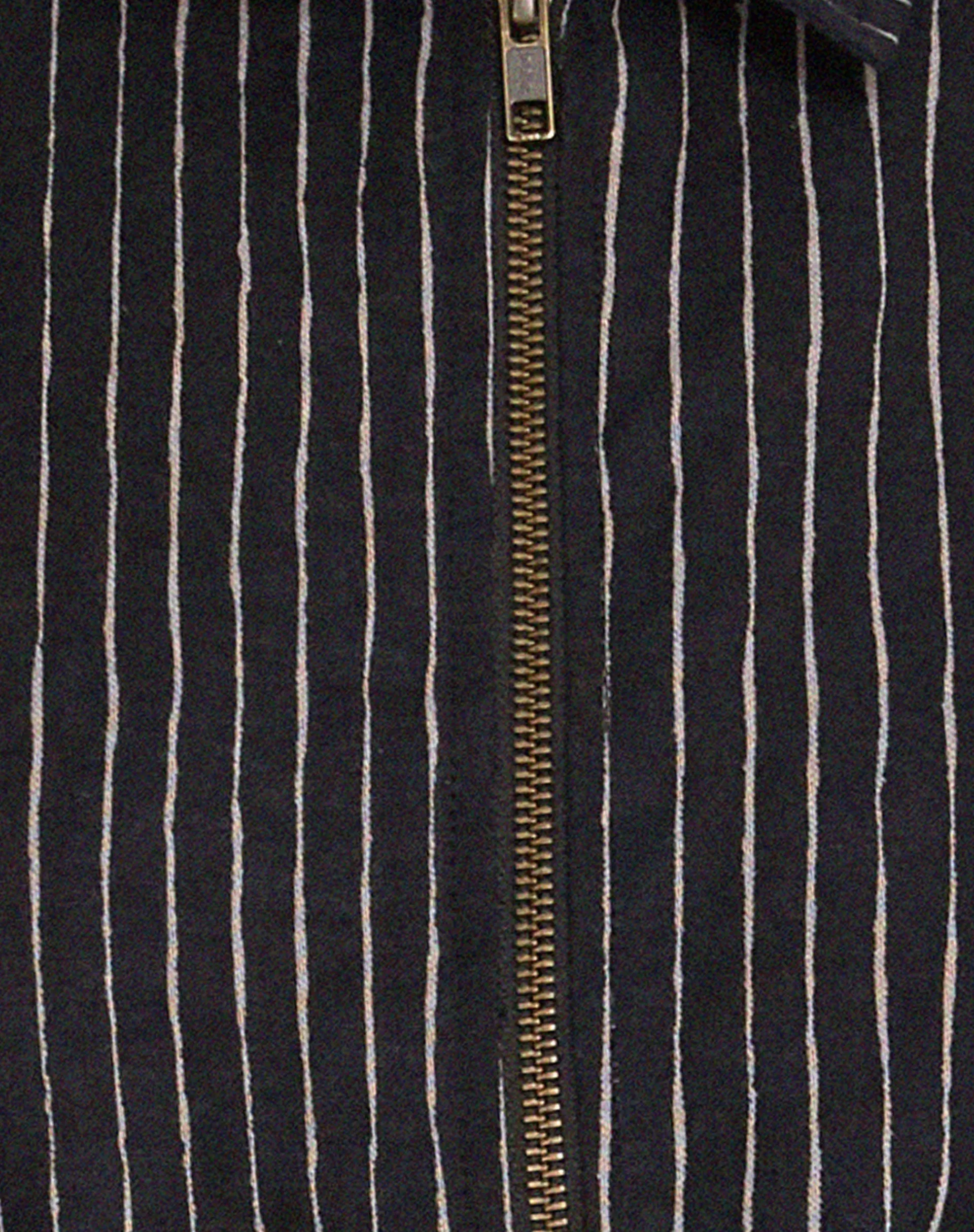 Motel Rocks Vest Tops | Printed Tops-MOTEL X JACQUIE Virago Zip Up Sleeveless Jacket in Sketchy Stripe Black