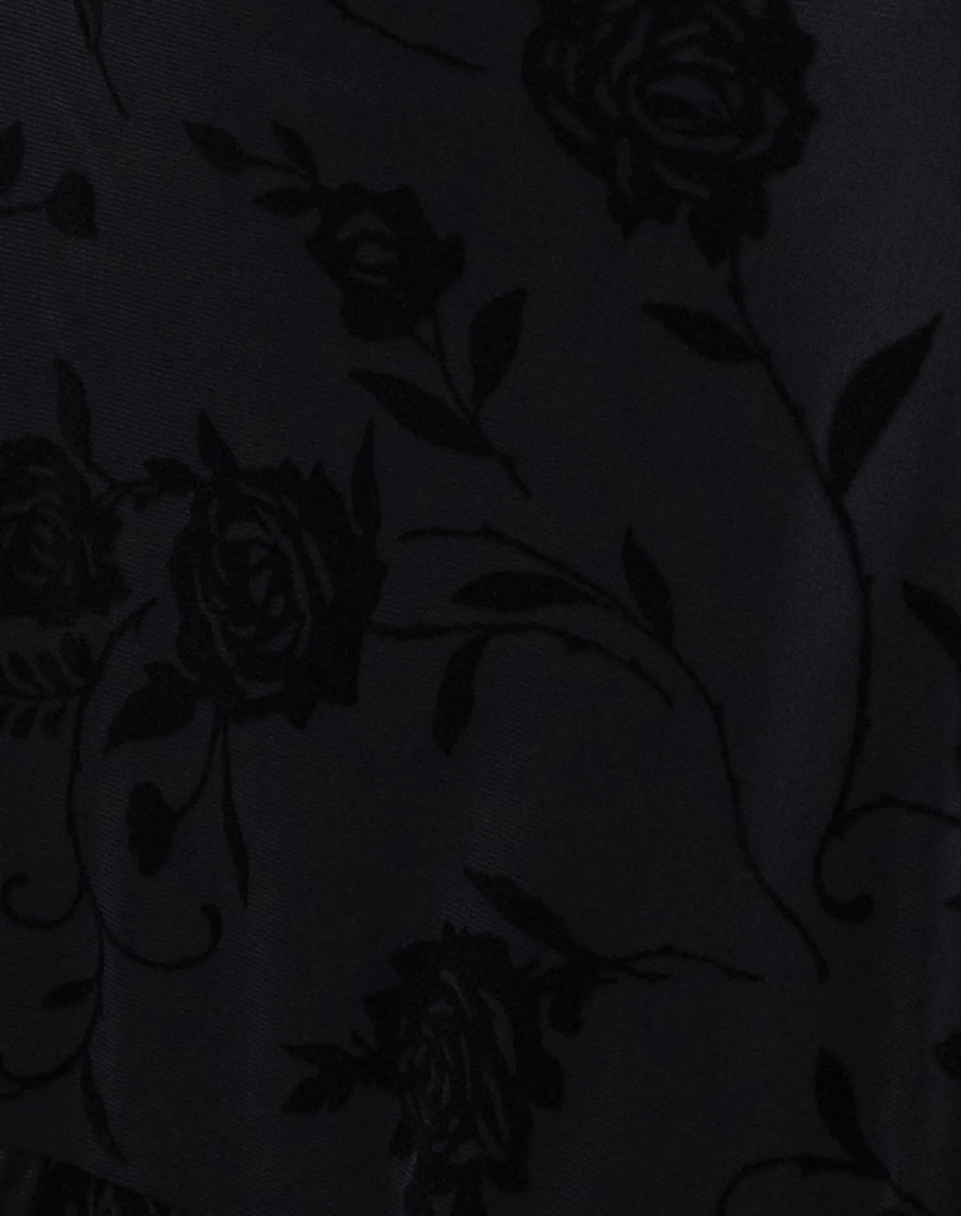 Motel Rocks Day Dresses | Bodycon Dresses-Motya Halterneck Mini Dress in Floral Rose Flocked Black