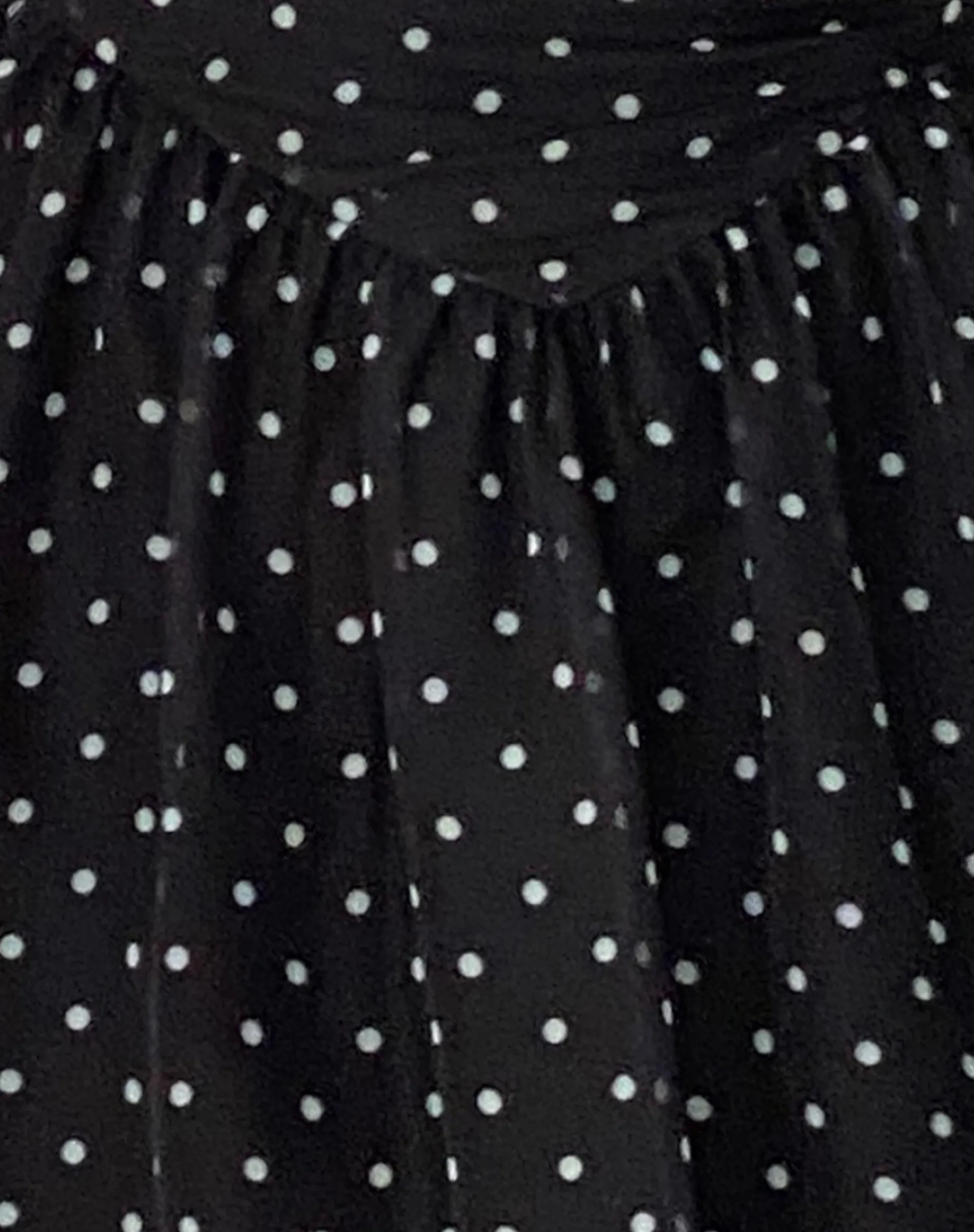 Motel Rocks Printed Dresses | Bandeau Dresses-Murni Bandeau Mini Dress in Polka Black Chiffon