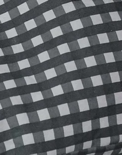 Motel Rocks Accessories-Nagisa Bow Bag in Tonal Gingham Black Grey TonalGinghamBlackGrey
