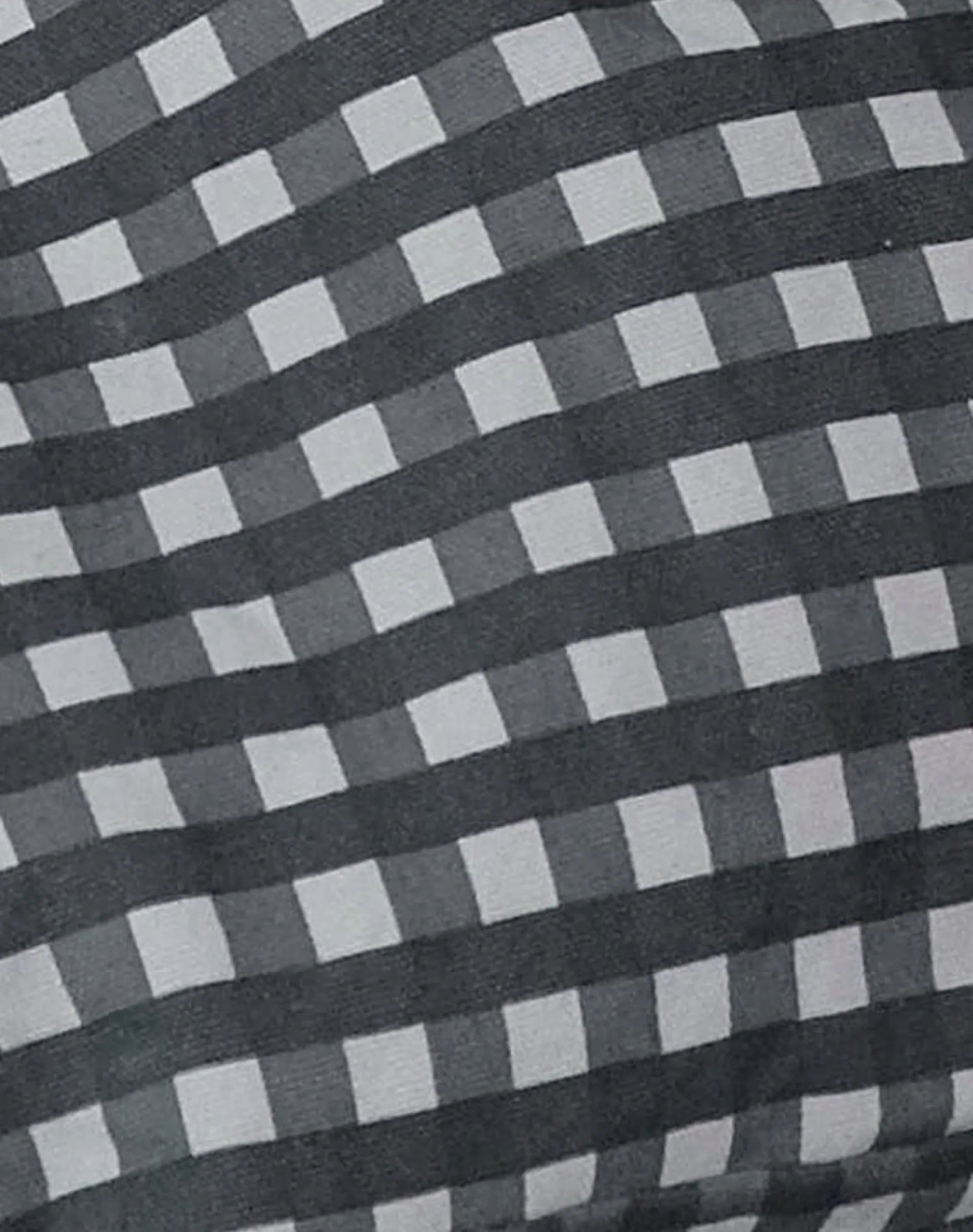 Motel Rocks Accessories-Nagisa Bow Bag in Tonal Gingham Black Grey TonalGinghamBlackGrey