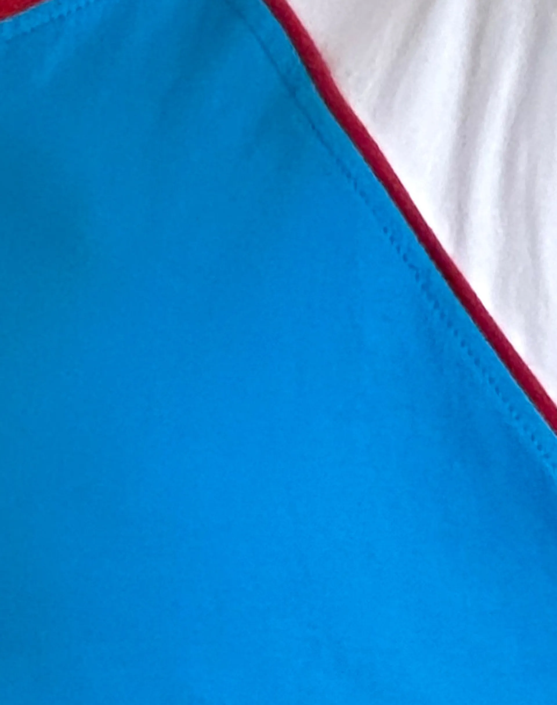 Motel Rocks Basic Tops | Tees-Nagita Racer Top in Aqua Blue with Red Binding