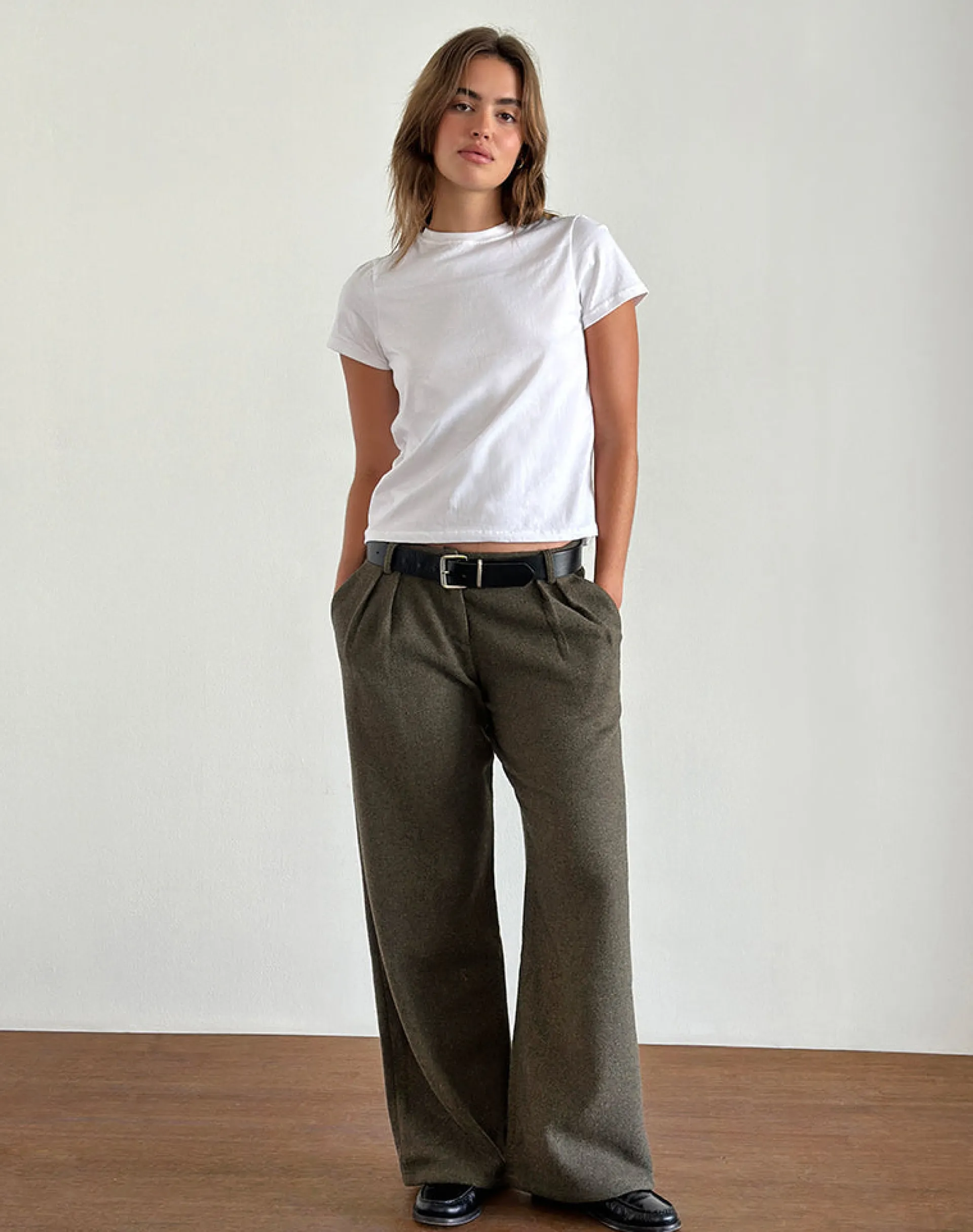 Motel Rocks Tailoring-Nailaka Tailored Trouser in Dark Taupe DarkTaupe