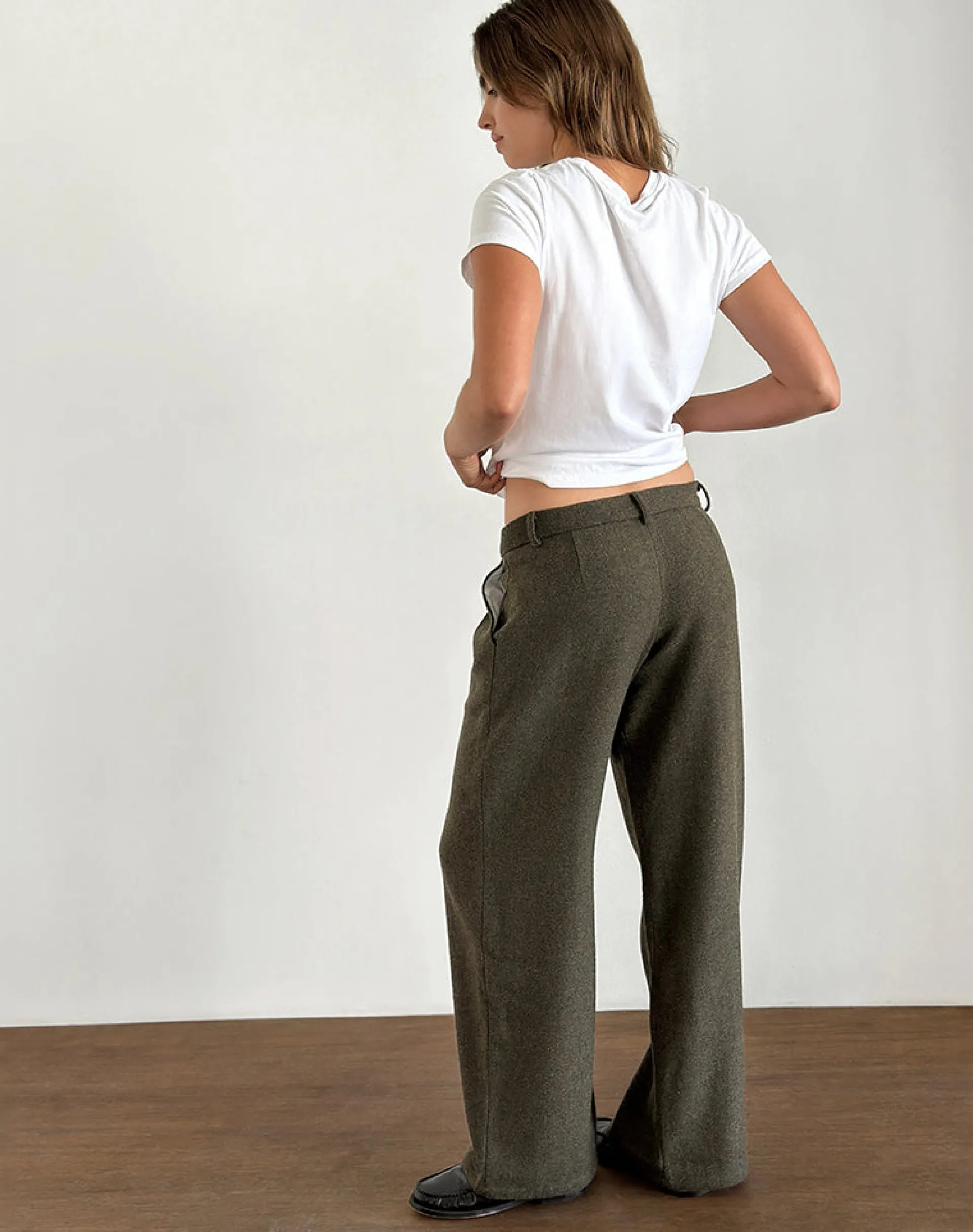 Motel Rocks Tailoring-Nailaka Tailored Trouser in Dark Taupe DarkTaupe