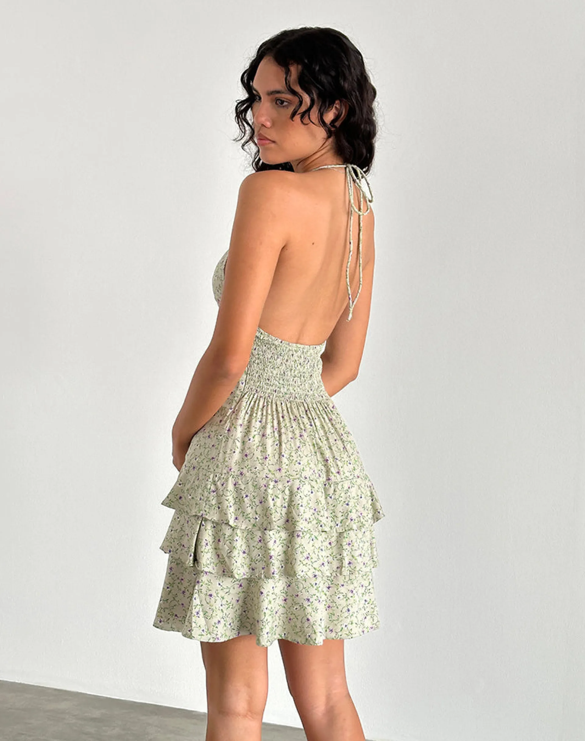 Motel Rocks Printed Dresses | Day Dresses-Nenita Mini Dress in Parma Violet