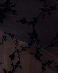 Motel Rocks Bandeau Tops | Going Out Tops-Nicola Butterfly Top in Vine Flower Black