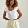 Motel Rocks A Line Skirts | Mini Skirts-Nidya A-Line Mini Skirt in Buttermilk