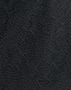 Motel Rocks Tailoring | A Line Skirts-Nidya A-line Mini Skirt in Textured Mesh Black TexturedMeshBlack