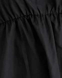 Motel Rocks Day Dresses-Nigta Tie Front Mini Dress in Poplin Black