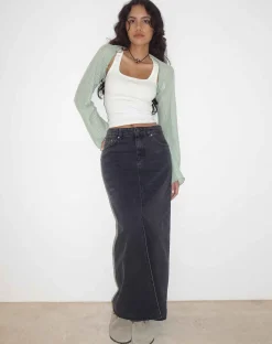 Motel Rocks Basics | Basic Tops-Nobila Shrug Top in Sage Textured Crochet SageTexturedCrochet