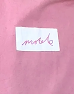 Motel Rocks Accessories-Nola Tote Bag in Flamingo Pink with Motel Love Embroidery FlamingoPinkwithMotelLoveEmbroidery