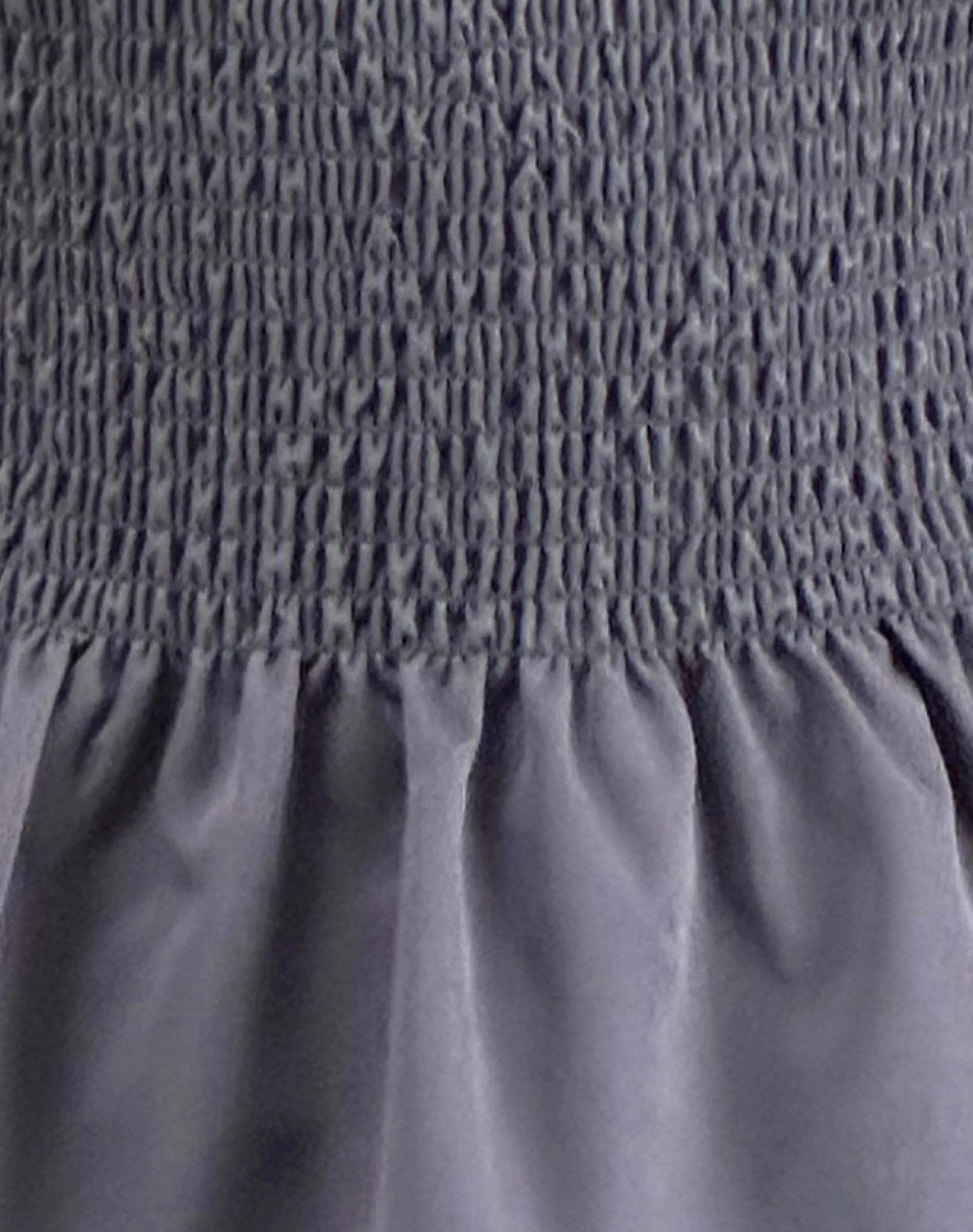 Motel Rocks Tailoring-Notina Puff Sleeve Top in Shirred Grey