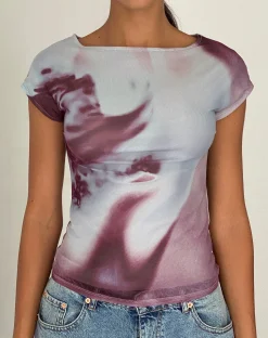 Motel Rocks Printed Tops | Tees-Nova Top in Anatomy of Nature Grey AnatomyofNatureGrey