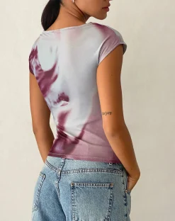 Motel Rocks Printed Tops | Tees-Nova Top in Anatomy of Nature Grey AnatomyofNatureGrey