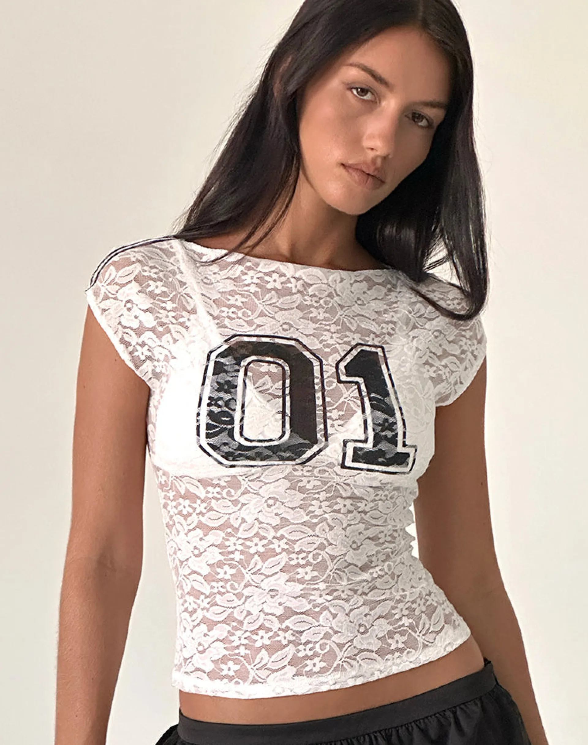 Motel Rocks Lace Tops-Nova Top in Ivory Lace with 01 Big Print IvoryLacewith01BigPrint