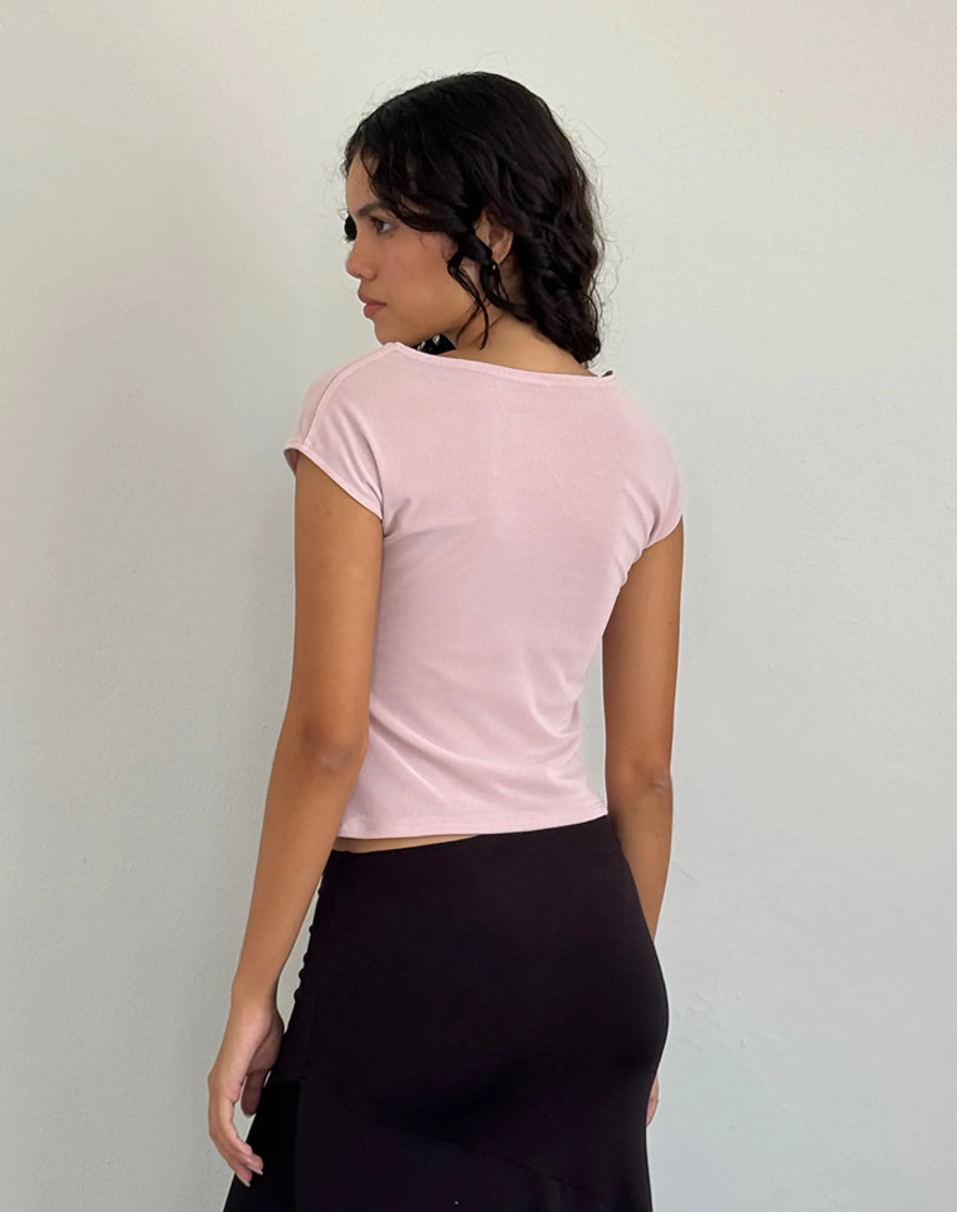 Motel Rocks Basics | Basic Tops-Nova Top In Mesh Pink MeshPink