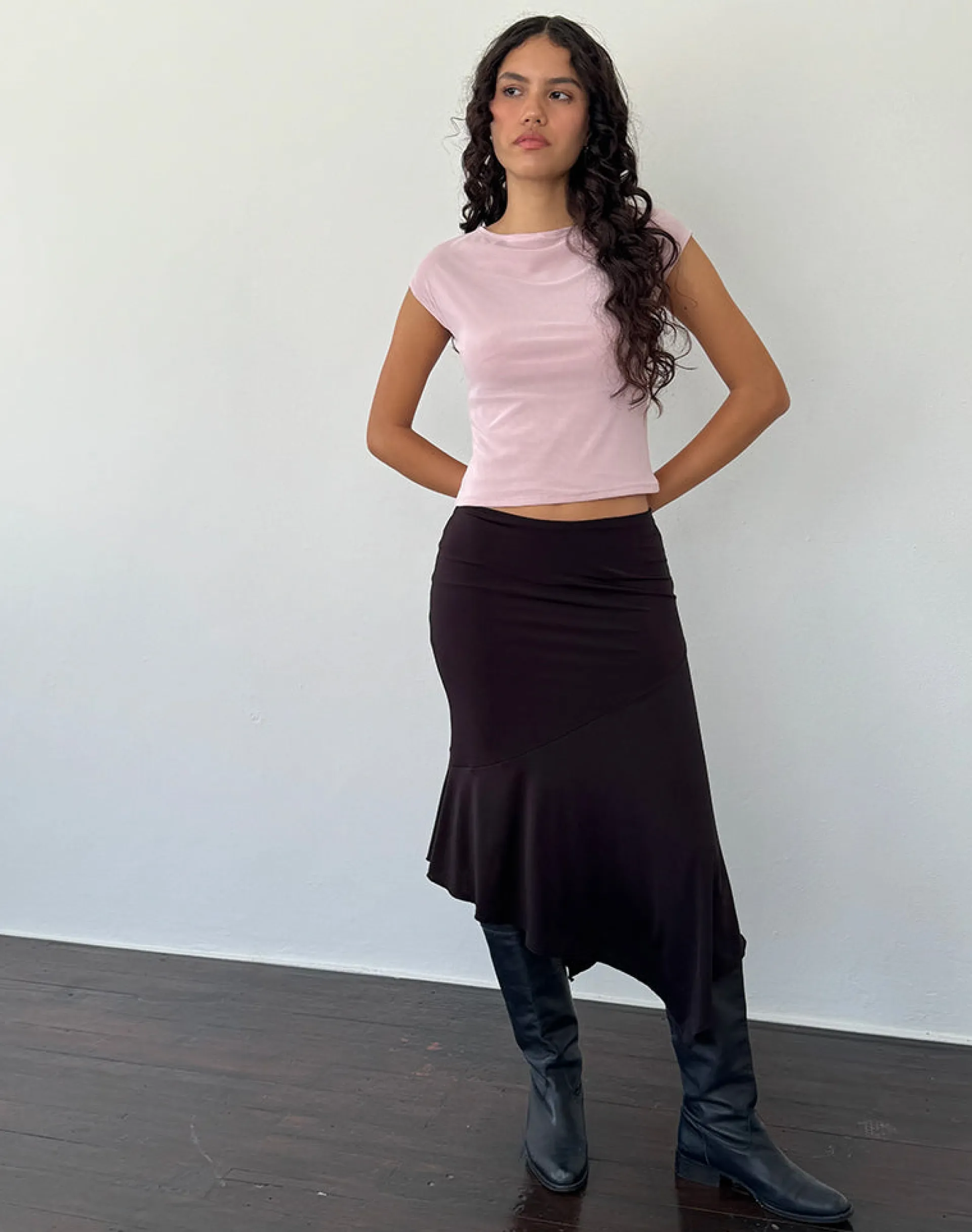 Motel Rocks Basics | Basic Tops-Nova Top In Mesh Pink MeshPink