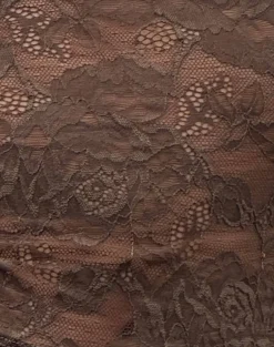 Motel Rocks Vest Tops | Lace Tops-Nova Unlined Lace Top in Dark Brown DarkBrown