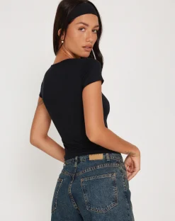 Motel Rocks Basics | Basic Tops-Novalie Vest Top in Black