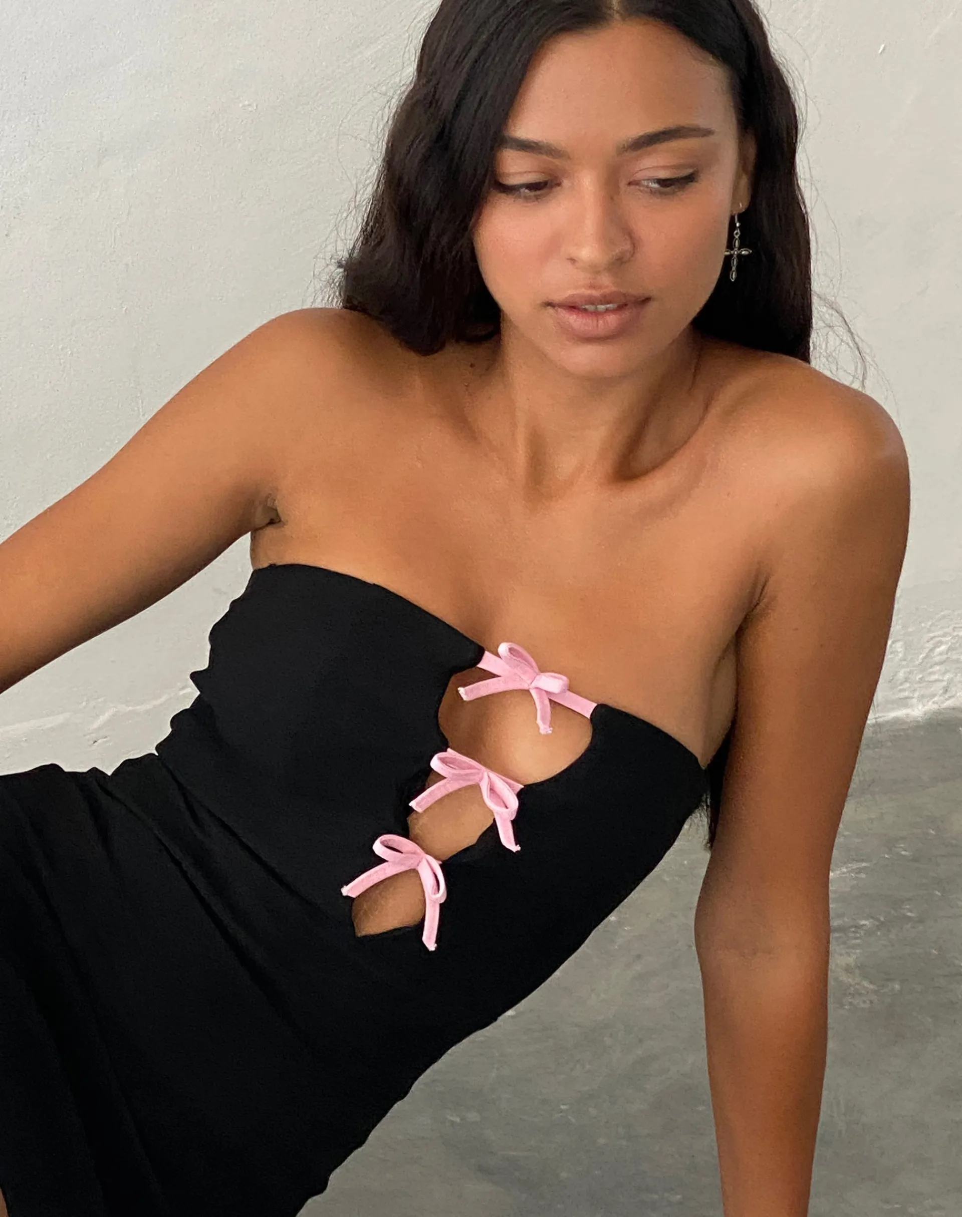 Motel Rocks Bandeau Dresses | Bodycon Dresses-Novara Mini Dress in Black