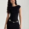 Motel Rocks Basics | Day Dresses-Novaya Mini Dress Jersey in Black