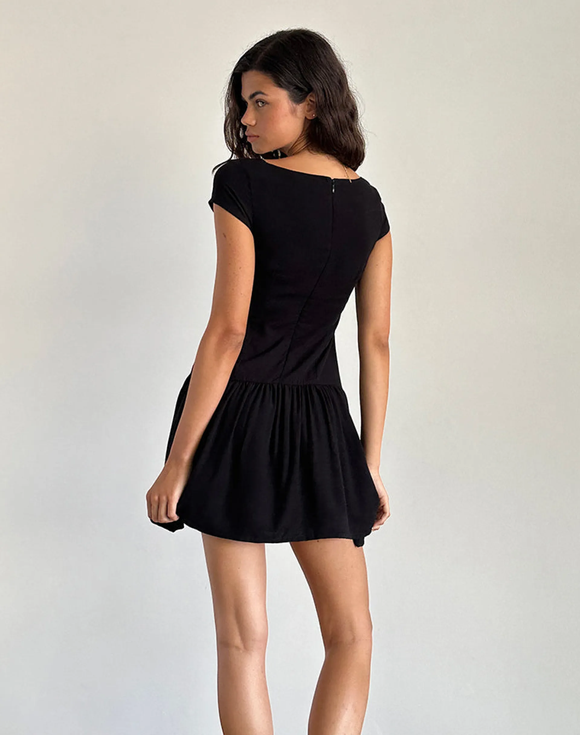 Motel Rocks Day Dresses | Little Black Dresses-Ohayo Mini Dress in Black