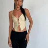Motel Rocks Basic Tops | Going Out Tops-Oleta Cami Top in Cream