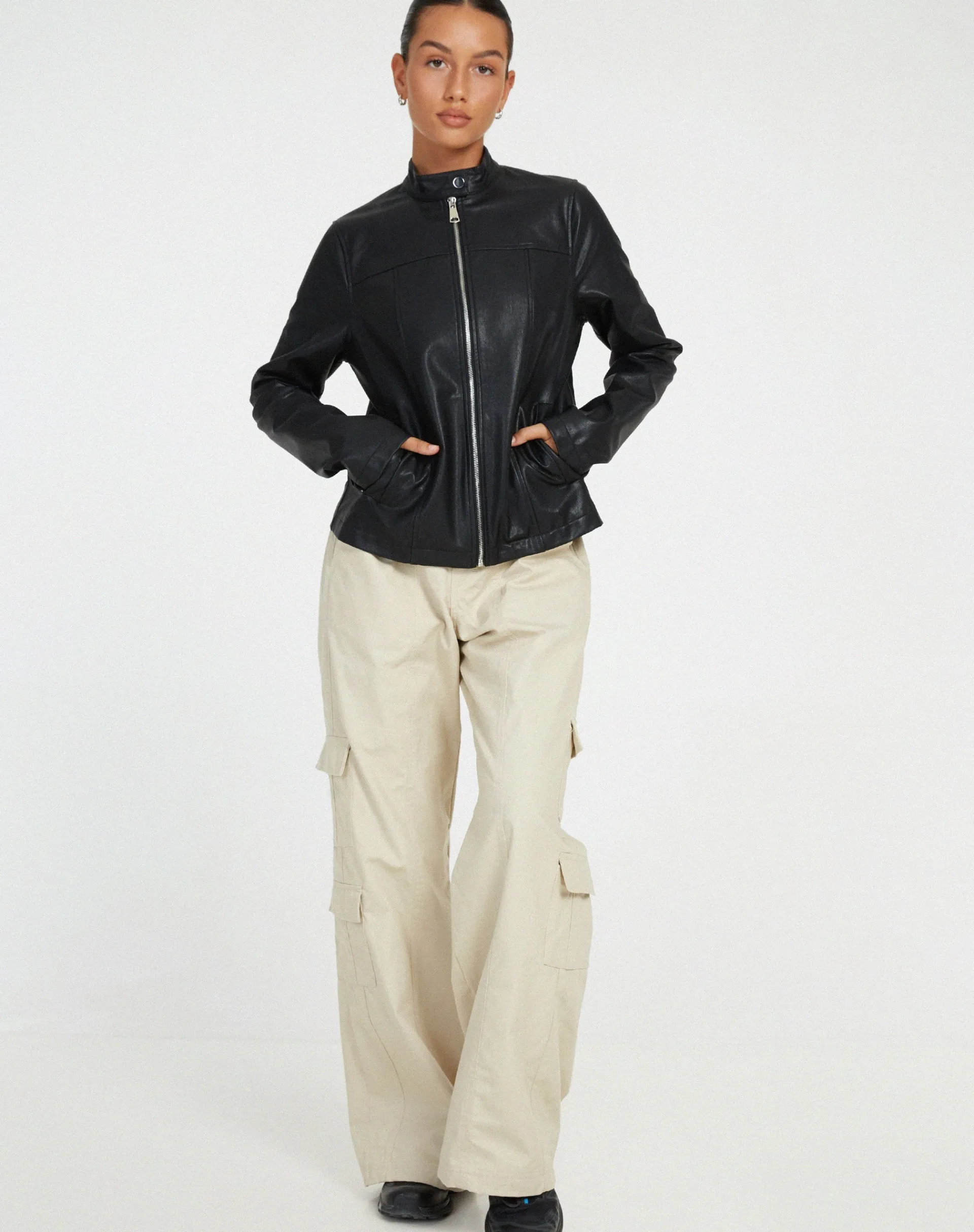 Motel Rocks Pu Jackets | Jackets-Olivia Jacket in PU Black PUBlack